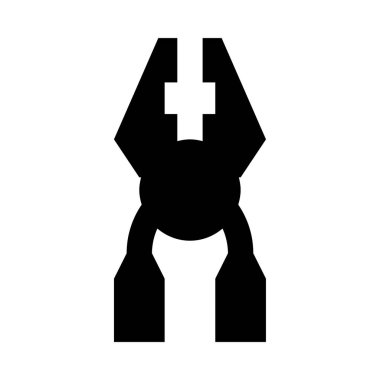 Pense simgesi, vektör illüstrasyonu beyaz arkaplanda izole edildi  