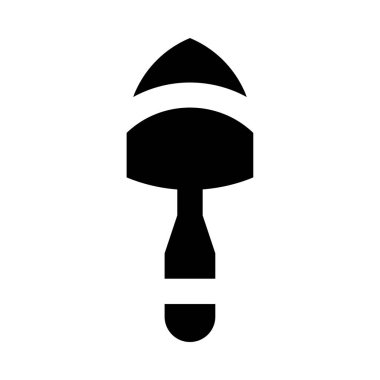 Trowel simgesi, vektör illüstrasyonu beyaz arkaplanda izole edildi  