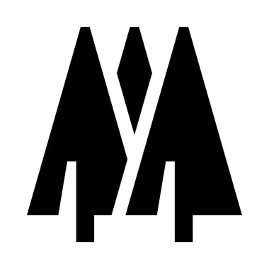 Kozalaklı ağaç simgesi, beyaz arkaplanda izole edilmiş vektör illüstrasyonu  