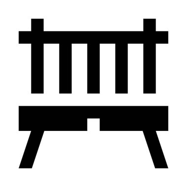 Beşik simgesi ve vektör illüstrasyonu beyaz arkaplanda izole edildi  