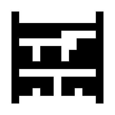 Dolap simgesi ve vektör illüstrasyonu beyaz arkaplanda izole edildi  