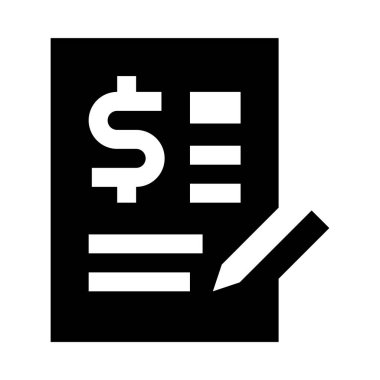 Beyaz arkaplanda bir sözleşme simgesi imzalamak, vektör illüstrasyonuName 