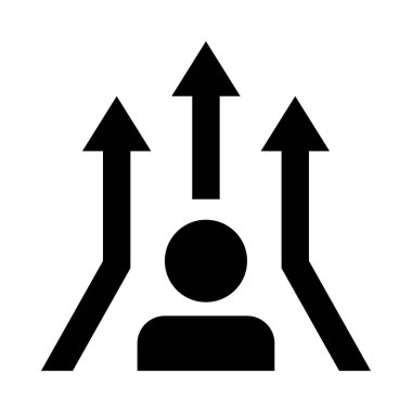 kariyer büyüme simgesi ve vektör illüstrasyonu beyaz arkaplanda izole edildi 