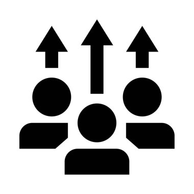 kariyer büyüme simgesi ve vektör illüstrasyonu beyaz arkaplanda izole edildi 
