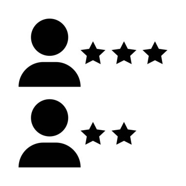 Beceri derecelendirme simgesi, vektör çizimi beyaz arkaplanda izole edildi 