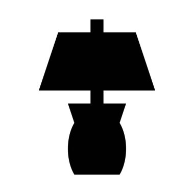 Abajur simgesi, vektör illüstrasyonu beyaz arkaplanda izole edildi 