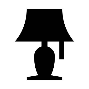 Abajur simgesi, vektör illüstrasyonu beyaz arkaplanda izole edildi 