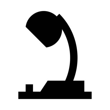 masa lambası simgesi, vektör illüstrasyonu beyaz arkaplanda izole edildi 