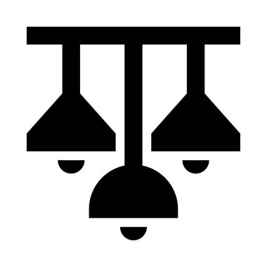 tavan lambaları simgesi, vektör illüstrasyonu beyaz arkaplanda izole 