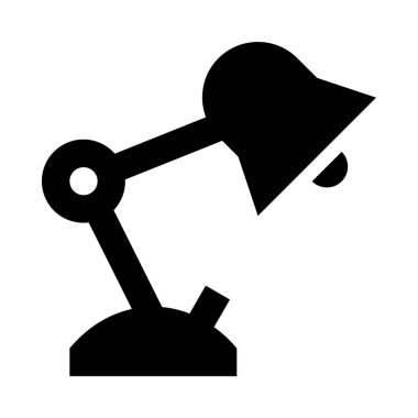 masa lambası simgesi, vektör illüstrasyonu beyaz arkaplanda izole edildi 