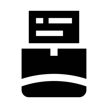 Beyaz arkaplanda izole edilmiş vektör illüstrasyonu, açık harf simgesi 