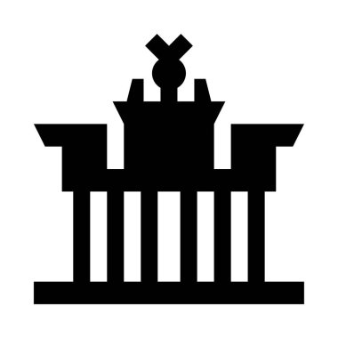 brandenburg kapı simgesi, vektör illüstrasyonu beyaz arkaplanda izole   