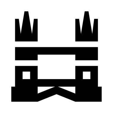 kule köprüsü simgesi, vektör çizimi beyaz arkaplanda izole edildi   