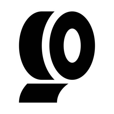 Yapıştırıcı bant simgesi, vektör illüstrasyonu beyaz arkaplanda izole edildi 