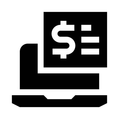 para sipariş simgesi, vektör illüstrasyonu beyaz arkaplanda izole edildi 