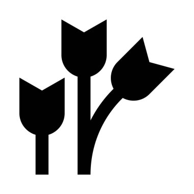 lale simgesi, vektör illüstrasyonu beyaz arkaplanda izole edildi 