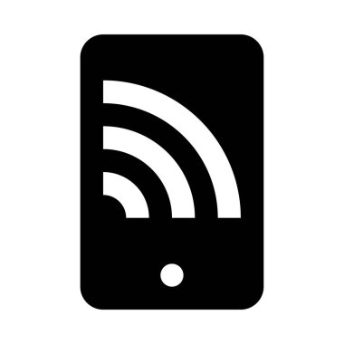 kablosuz ödeme simgesi, vektör illüstrasyonu beyaz arkaplanda izole edildi 