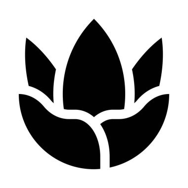 Bitki simgesi ve vektör illüstrasyonu beyaz arkaplanda izole edildi 