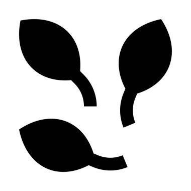 Bitki simgesi ve vektör illüstrasyonu beyaz arkaplanda izole edildi 