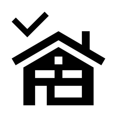 Kiralık ev simgesi ve vektör illüstrasyonu beyaz arkaplanda izole edildi  