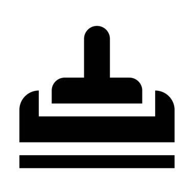 Duvar spatula simgesi, vektör illüstrasyonu beyaz arkaplanda izole edildi  