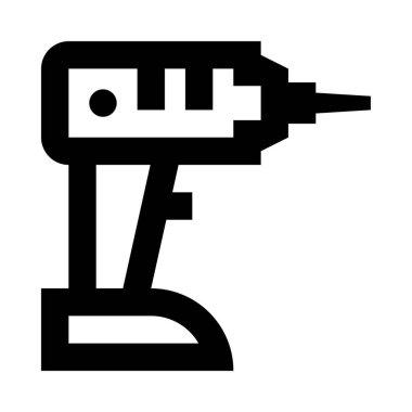 elektrik tornavida simgesi, vektör illüstrasyonu beyaz arkaplanda izole edildi  