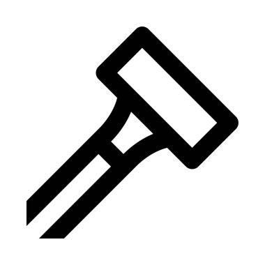 Balyoz simgesi, vektör illüstrasyonu beyaz arkaplanda izole edildi  