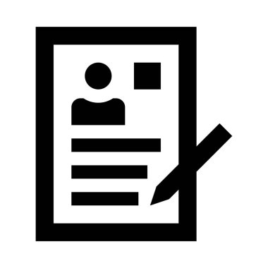 deneyim simgesi ve vektör illüstrasyonu beyaz arkaplanda izole edildi  