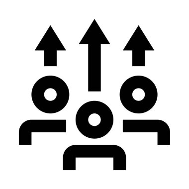 kariyer büyüme simgesi ve vektör illüstrasyonu beyaz arkaplanda izole edildi  