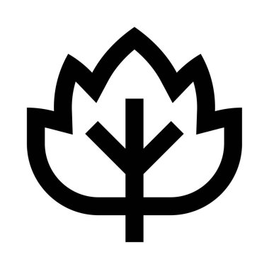 Yaprak simgesi ve vektör illüstrasyonu beyaz arkaplanda izole edildi  