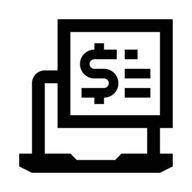 Ödeme simgesi ve vektör çizimi beyaz arkaplanda izole edildi 