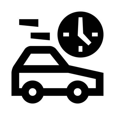 araba kira simgesi, vektör illüstrasyonu beyaz arkaplanda izole edildi 