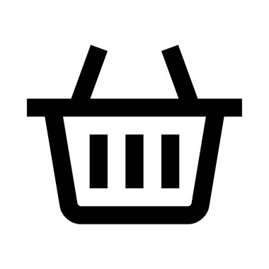 Alışveriş arabası simgesi, vektör çizimi beyaz arkaplanda izole edildi 