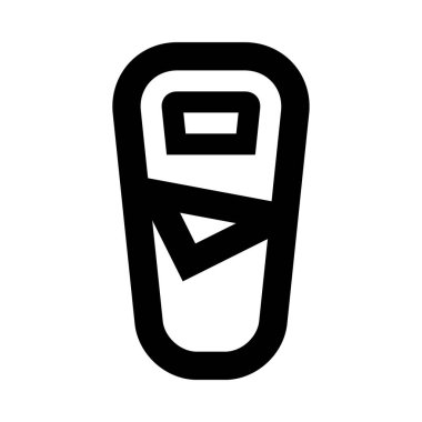 uyku tulumu simgesi, vektör çizimi beyaz arkaplanda izole edildi 