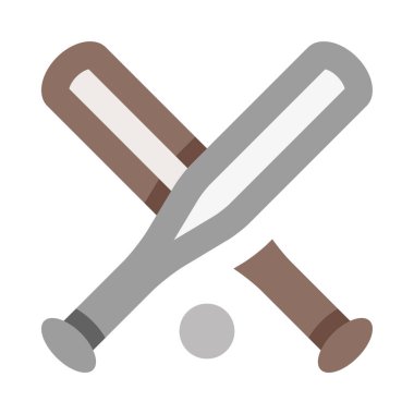 Beyzbol simgesi ve vektör illüstrasyonu beyaz arkaplanda izole edildi