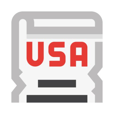 anayasa simgesi ve vektör çizimi beyaz arkaplanda izole edildi