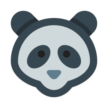 panda simgesi, vektör çizimi beyaz arkaplanda izole edildi 