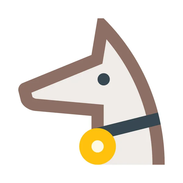 Иконка Собаки Векторная Иллюстрация Белом Фоне — стоковый вектор