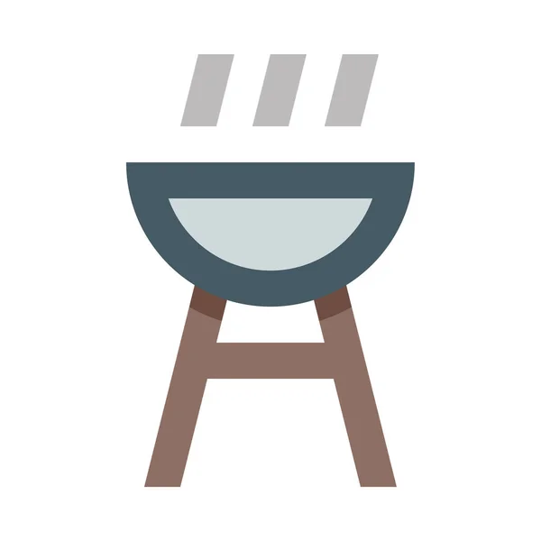 Icona Barbecue Illustrazione Vettoriale Isolata Sfondo Bianco — Vettoriale Stock