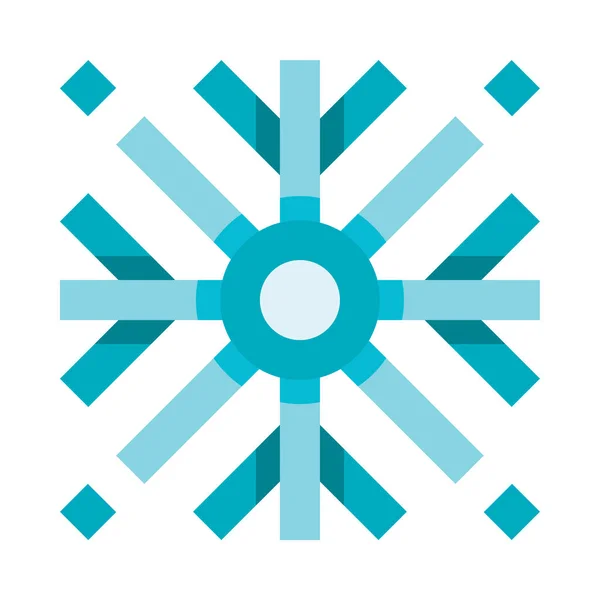 Schneefall Symbol Vektordarstellung Isoliert Auf Weißem Hintergrund — Stockvektor