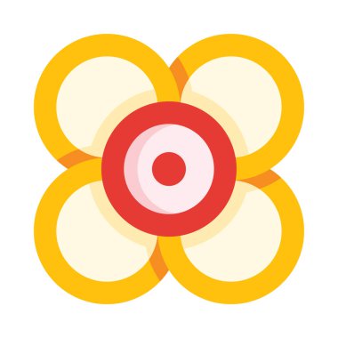 Çiçek simgesi, vektör illüstrasyonu beyaz arkaplanda izole edildi 