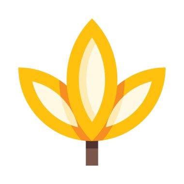 bitki yaprağı simgesi, vektör illüstrasyonu beyaz arkaplanda izole edildi 