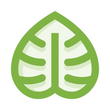 bitki yaprağı simgesi, vektör illüstrasyonu beyaz arkaplanda izole edildi 