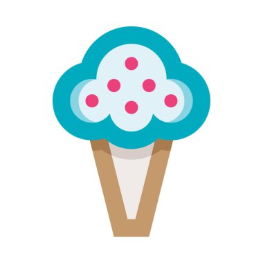 dondurma simgesi, vektör çizimi beyaz arkaplanda izole edildi 