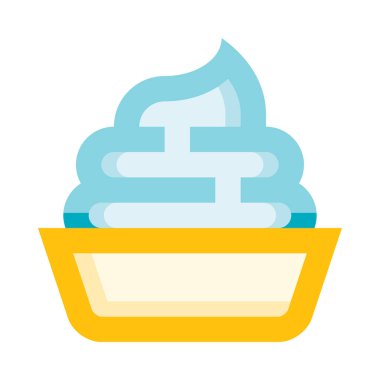 dondurma simgesi, vektör çizimi beyaz arkaplanda izole edildi 