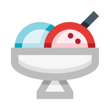 dondurma simgesi, vektör çizimi beyaz arkaplanda izole edildi 