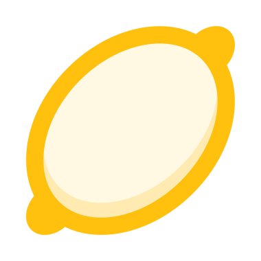 Beyaz arkaplanda izole edilmiş limon simgesi ve vektör illüstrasyonu 