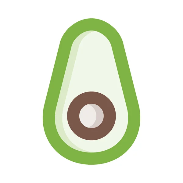 Avocado Icon Vector Illustration Isolated White Background — Stock Vector