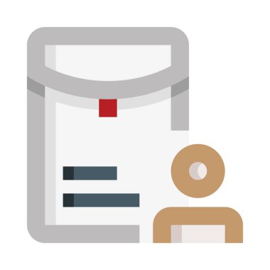 Beyaz arkaplanda insan arama simgesi ve vektör illüstrasyonu izole edildi 