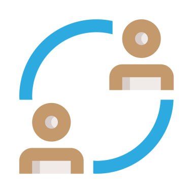 Beyaz arkaplanda insan arama simgesi ve vektör illüstrasyonu izole edildi 